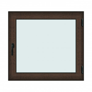 Fereastra 120x110cm, 1 canat, wenge (tabac), dreapta si rabatare, Klass, 7cm, 6 camere, 2 garnituri