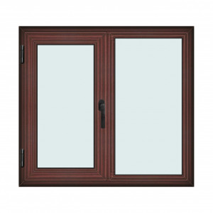 Fereastra 120x110cm, 2 canate, mahon, stanga si rabatare, Klass, 7cm, 6 camere, 2 garnituri