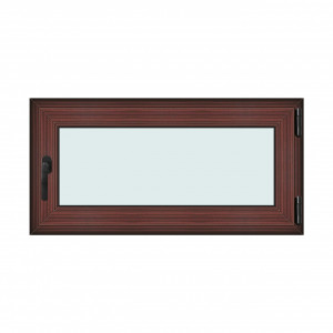 Fereastra 120x60cm, 1 canat, mahon, dreapta si rabatare, Klass, 7cm, 6 camere, 2 garnituri - Img 1