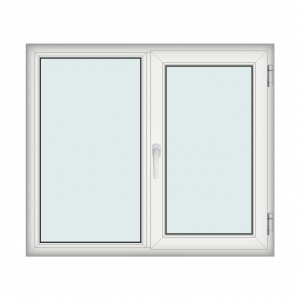 Fereastra 140x120cm, 2 canate, alb, dreapta si rabatare, Klass, 7cm, 6 camere, 2 garnituri - Img 1
