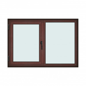 Fereastra 160x110cm, 2 canate, mahon, stanga si rabatare, Klass, 7cm, 6 camere, 2 garnituri