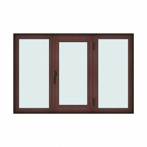 Fereastra 180x120cm, 3 canate, mahon, dreapta si rabatare, Klass, 7cm, 6 camere, 2 garnituri - Img 1