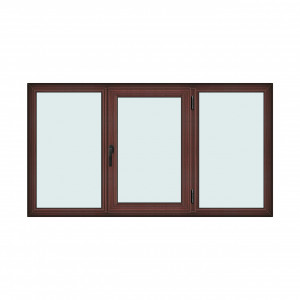 Fereastra 220x120cm, 3 canate, mahon, dreapta si rabatare, Klass, 7cm, 6 camere, 2 garnituri - Img 1