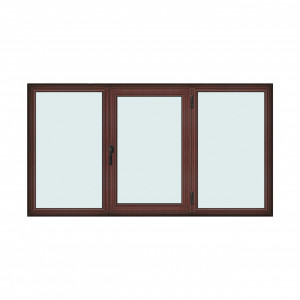 Fereastra 240x130cm, 3 canate, mahon, dreapta si rabatare, Klass, 7cm, 6 camere, 2 garnituri - Img 1