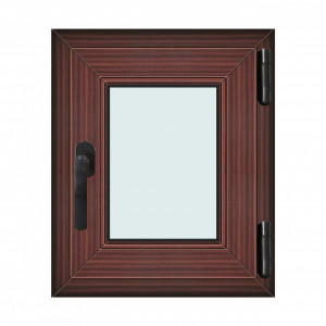 Fereastra 50x60cm, 1 canat, mahon, dreapta si rabatare, Klass, 7cm, 6 camere, 2 garnituri - Img 1