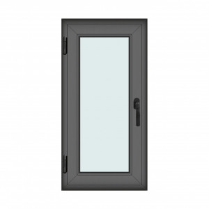 Fereastra 60x120cm, 1 canat, antracit, stanga si rabatare, Klass, 7cm, 6 camere, 2 garnituri
