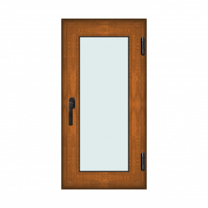Fereastra 60x120cm, 1 canat, maro, stejar auriu, dreapta si rabatare, Klass, 7cm, 6 camere, 2 garnituri - Img 1