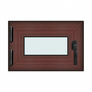 Fereastra 60x40cm, 1 canat, mahon, stanga si rabatare, Klass, 7cm, 6 camere, 2 garnituri