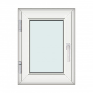 Fereastra 60x80cm, 1 canat, alb, stanga si rabatare, Klass, 7cm, 6 camere, 2 garnituri - Img 1