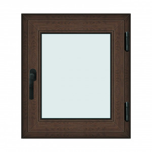Fereastra 70x80cm, 1 canat, wenge (tabac), dreapta si rabatare, Klass, 7cm, 6 camere, 2 garnituri - Img 1