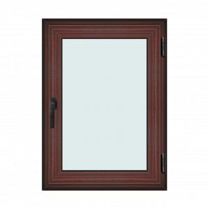 Fereastra 80x110cm, 1 canat, mahon, dreapta si rabatare, Klass, 7cm, 6 camere, 2 garnituri