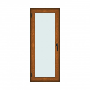 Fereastra 80x200cm, 1 canat, maro, stejar auriu, stanga si rabatare, Klass, 7cm, 6 camere, 2 garnituri