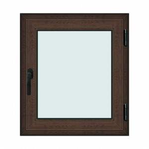 Fereastra 80x90cm, 1 canat, wenge (tabac), dreapta si rabatare, Klass, 7cm, 6 camere, 2 garnituri
