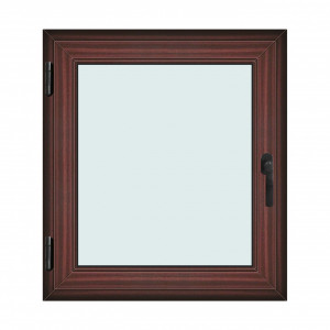 Fereastra 90x100cm, 1 canat, mahon, stanga si rabatare, Klass, 7cm, 6 camere, 2 garnituri - Img 1