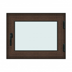 Fereastra 90x70cm, 1 canat, wenge (tabac), dreapta si rabatare, Klass, 7cm, 6 camere, 2 garnituri