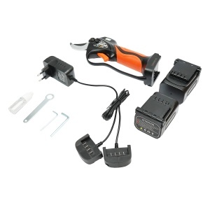 Foarfeca electrica de gradina cu 2 acumulatori 16.8V, 2Ah Li-ion, 900W, diametru taiere 0-32mm, DISMZ78