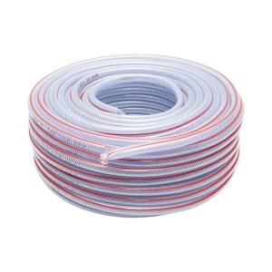 Furtun gradina PVC transparent 3/8 inch (10mm), PN9 bar, 10x14mm cu insertie textila impletita 50m/rola, BK80388