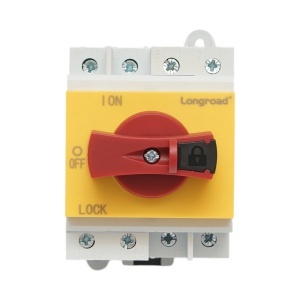 Intrerupator separator comutator de sarcina DC 4P 32A 1500V pentru sisteme fotovoltaice Longroad, DISHW35