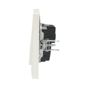 Intrerupator simplu alb incastrat 220V, 10AX, ABS 80x80mm, DISRP24 - Img 5