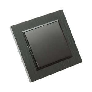 Intrerupator simplu negru incastrat 220V, 10AX, ABS 80x80mm, DISRP35 - Img 4