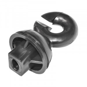 Izolator inelar negru pentru stalp metalic 59x33mm gard electric, Cod: BK87619, Brand: BRECKNER GERMANY - Img 2