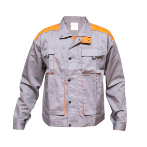 Jacheta de lucru poliester cu bumbac, gri/portocaliu marimea 54, 235g/m2, Cod: BK77140, Breckner Germany - Img 1