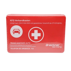Kit siguranta auto, pachet legislativ obligatoriu de prim ajutor, trusa medicala, stingator, 2 triunghiuri , Cod: BK80600, Brand: BRECKNER GERMANY - Img 3