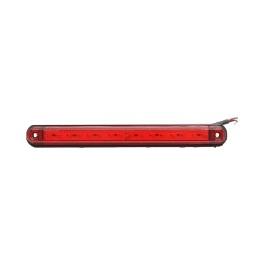 Lampa gabarit laterala LED slim 12-24V rosie 16 LED-uri 235x26.5x21mm Breckner Germany, BRECKNER GERMANY, BK69186
