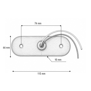 Lampa gabarit laterala ovala LED NEON 12V-24V galbena 24 LED-uri 115x44x16mm Breckner Germany, BK00525 - Img 3