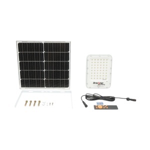 Lampa LED 1200lm, 3500K/6500K cu panou solar 25W, baterie LifePO4 3.2V/20Ah, senzor de miscare si telecomanda IP66 Breckner Germany, BRECKNER GERMANY, BK89104 - Img 2