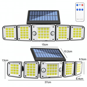 Lampa LED cu panou solar telecomanda si baterie 2400mAh, IP65, Cod: BK69956, Brand: BRECKNER GERMANY - Img 1