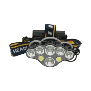Lanterna frontala de cap cu 8 LED-uri, 3 moduri iluminare, baterie 2200mAh reincarcabila USB , Cod: DISUF01, Crownman - Img 2
