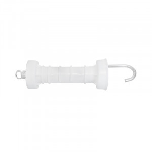 Maner poarta alb cu carlig si arc gard electric, Cod: M87Z659, Brand: MEZOFARM - Img 3