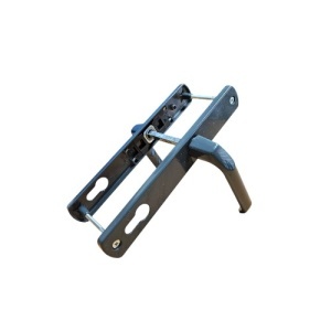 Maner usa, aluminiu, cu arc, latime sild 35mm, interax 92mm, antracit, reversibil, tija si suruburi incluse, Glasspandoor - Img 2