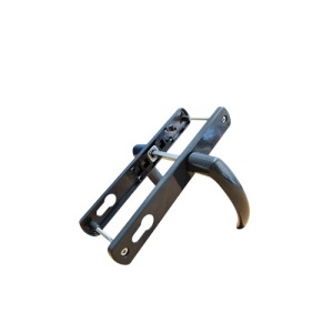 Maner usa, aluminiu, cu arc, latime sild 35mm, interax 92mm, antracit, reversibil, tija si suruburi incluse, Glasspandoor - Img 2