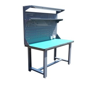 Masa, banc de lucru atelier cu priza 220V, panou perforat si iluminat LED 1500x750x800+1000mm, Cod: DISSY63, - Img 5