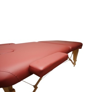 Masa de masaj pliabila portabila 2 zone, cadru lemn, spuma 5cm, inaltime 55-76cm, piele ecologica rosu burgundy 60x213cm THOR, THOR, 40TH431 - Img 10