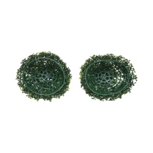 Minge decorativa artificiala verde cu frunze tip buxus 20cm, BK99237 - Img 4