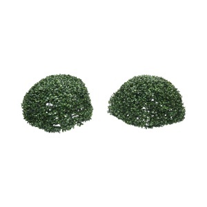 Minge decorativa artificiala verde cu frunze tip buxus 40cm, BK99239 - Img 2