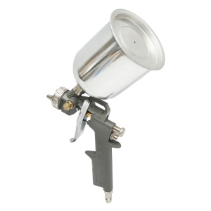 Pistol de vopsit cu aer comprimat 0.6L, cupa din inox in partea de sus, duza 1.5mm, Cod: BK79598, Brand: BRECKNER GERMANY - Img 1