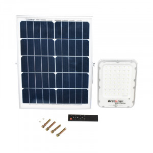 Proiector LED 150W cu panou solar monocristalin 25W, telecomanda si acumulator inclus, Cod: BK87439 Echivalență: DISDM77, Breckner Germany - Img 5