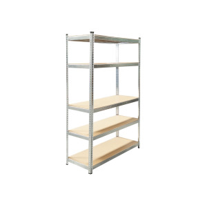 Raft metalic cu 5 polite MDF, 180x120x40cm, 250kg/polita, montaj fara suruburi, galvanizat, Cod: BK92957, Echivalență: DISEG52, Breckner Germany - Img 2