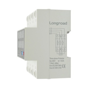 Releu digital trifazic 4P 63A 230V pentru monitorizare si protectie subtensiune, supratensiune Longroad, DISLH21 - Img 2