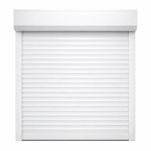 Rulou Aluminiu 260x50cm – Alb RAL 9016, aplicată pe ramă, casetă rectangulară, lamelă 39mm, acționare manuală, acționare partea dreaptă | Glasspandoor