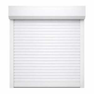 Rulou Aluminiu 50x290cm – Alb RAL 9016, aplicată pe ramă, casetă rectangulară, lamelă 39mm, acționare manuală, acționare partea dreaptă | Glasspandoor