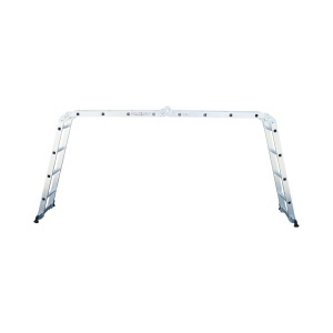 Scara aluminiu multifunctionala 4.7m, 4x4 trepte, pliabila cu balamale, sarcina maxima 150kg, DISEV53 - Img 4
