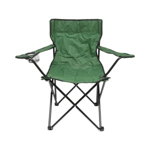 Scaun camping pliabil verde cu suport pahar, husa transport, structura metalica 50x80x80cm, BK99230