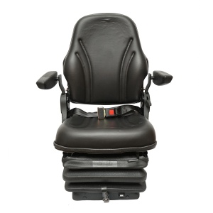 Scaun universal cu suspensie pe aer, reglabil pe inaltime si greutate 50-140Kg, cotiere si spatar rabatabil 50-90° pentru tractor, utilaje agricole, industriale, stivuitor, Cod: DISBV52 - Img 1