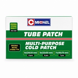 Set 19 petice vulcanizare dreptunghiulare 24x34mm, 6x32mm, 32x50mm, 45x75mm + 1 tub adeziv 20ml pentru camere de aer Michel, DISVG88 - Img 2