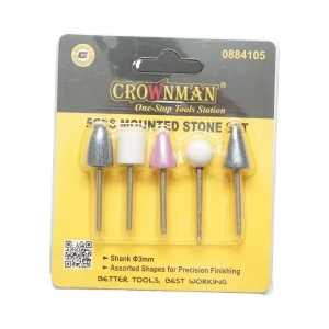 Set 5 pietre slefuire cu tija 3mm Crownman, CROWNMAN, DISUG20 - Img 5